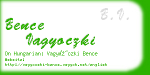 bence vagyoczki business card